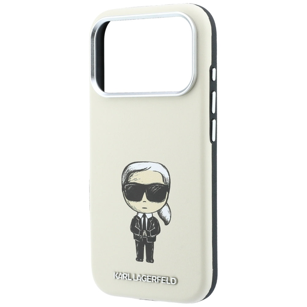 MagSafe futrola za Apple iPhone 18 Pro / 17 Pro, Karl Lagerfeld, Ikonik Sketch, Bež