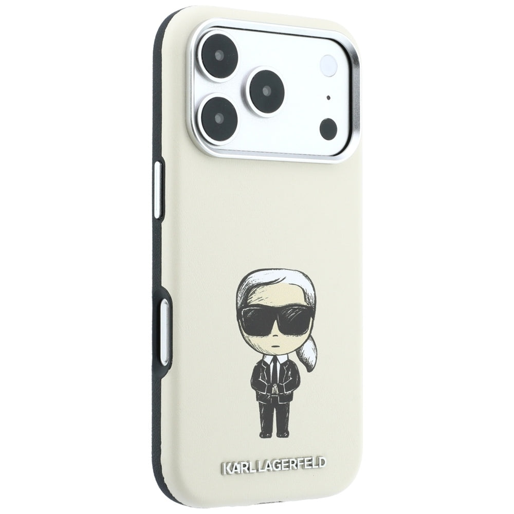 MagSafe futrola za Apple iPhone 18 Pro / 17 Pro, Karl Lagerfeld, Ikonik Sketch, Bež