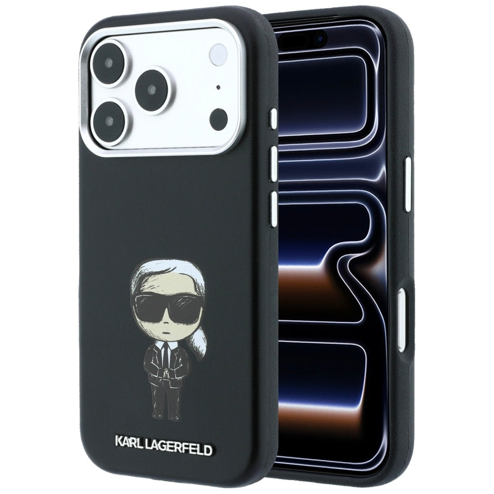 MagSafe futrola za Apple iPhone 18 Pro / 17 Pro, Karl Lagerfeld, Ikonik Sketch, Crna