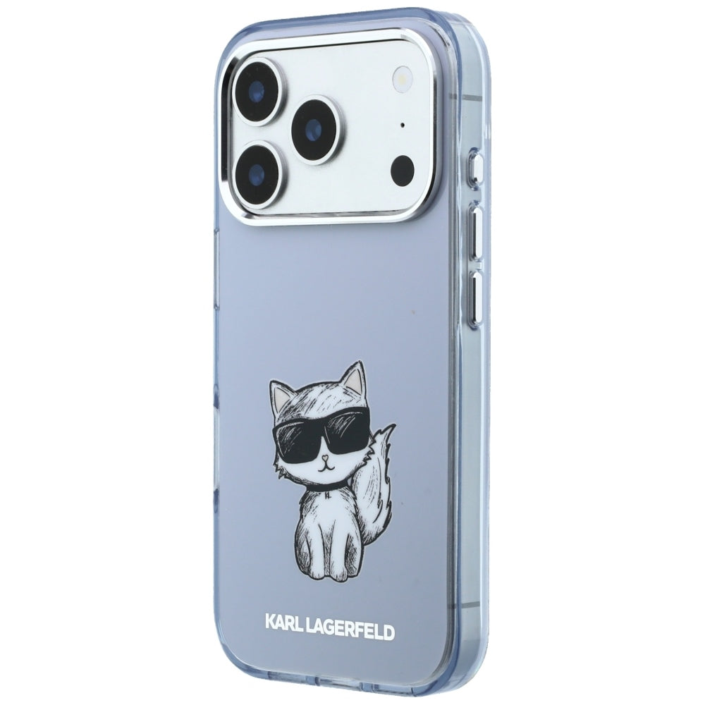 MagSafe futrola za Apple iPhone 18 Pro / 17 Pro, Karl Lagerfeld, IML Choupette Body Sketch Print, Plava