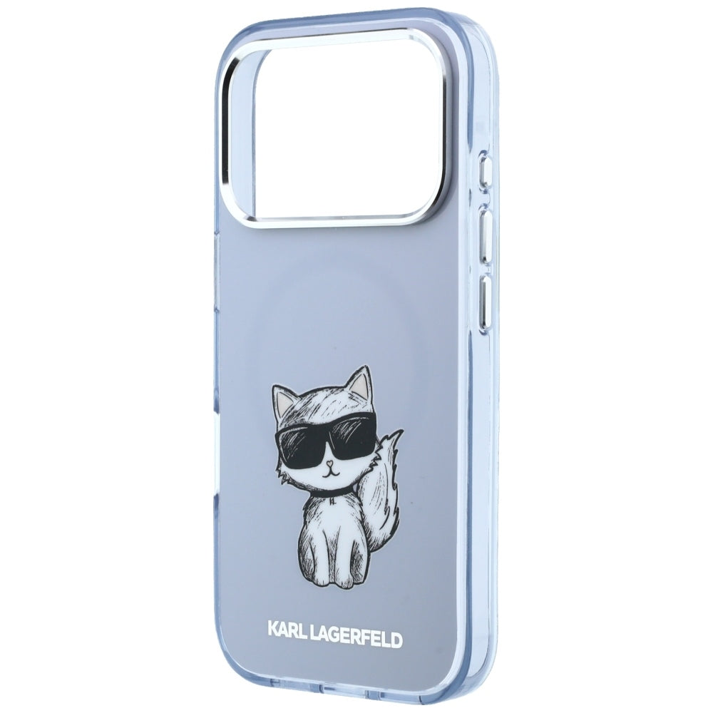MagSafe futrola za Apple iPhone 18 Pro / 17 Pro, Karl Lagerfeld, IML Choupette Body Sketch Print, Plava