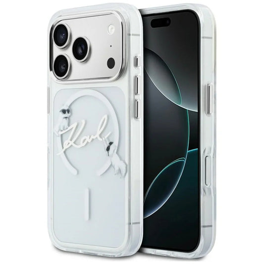 MagSafe futrola za Apple iPhone 18 Pro / 17 Pro, Karl Lagerfeld, IML Choupette Karl Script Logo, Providna