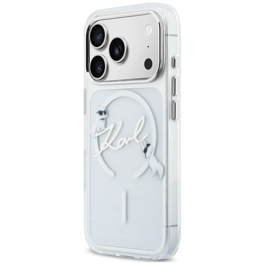MagSafe futrola za Apple iPhone 18 Pro / 17 Pro, Karl Lagerfeld, IML Choupette Karl Script Logo, Providna