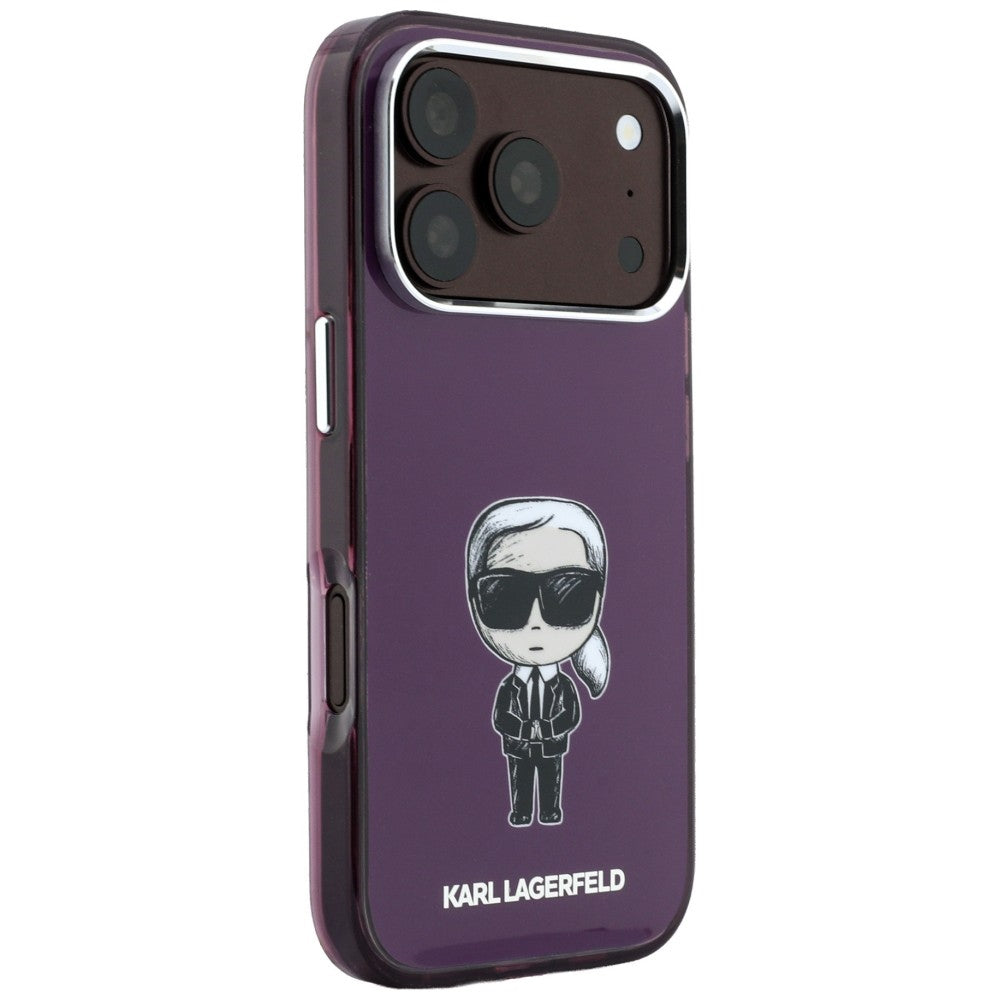 MagSafe maska za Apple iPhone 18 Pro / 17 Pro, Karl Lagerfeld, HC IML Ikonik Sketch Print, bordo