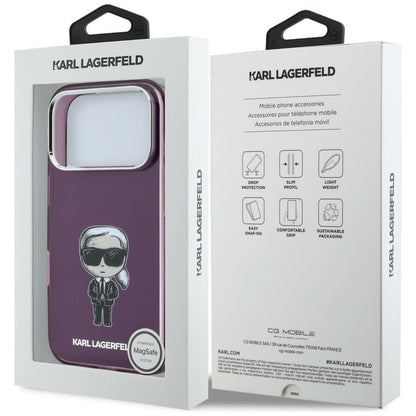MagSafe maska za Apple iPhone 18 Pro / 17 Pro, Karl Lagerfeld, HC IML Ikonik Sketch Print, bordo