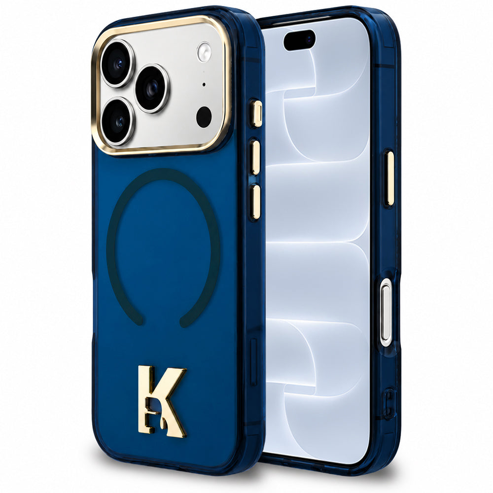 MagSafe maska za Apple iPhone 18 Pro / 17 Pro, Karl Lagerfeld, IML Karl Head Logo, plava