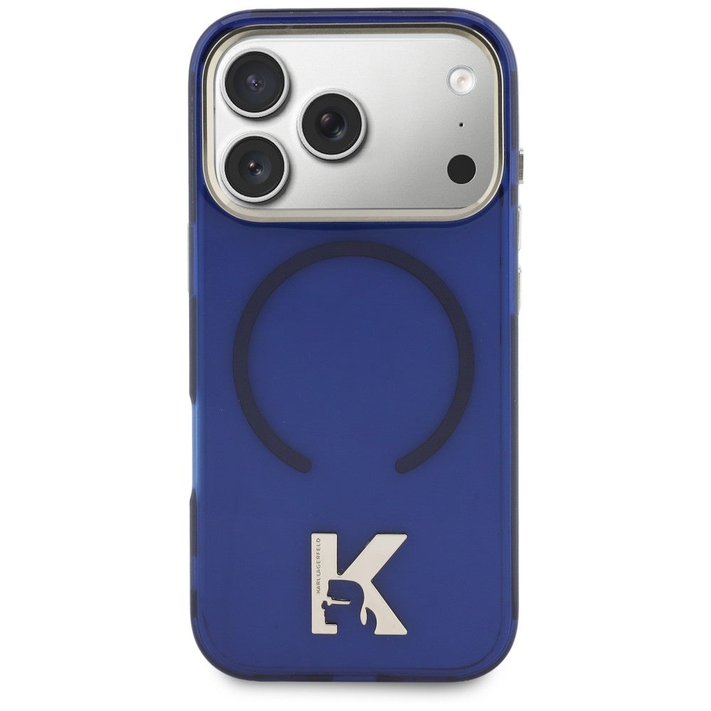 MagSafe maska za Apple iPhone 18 Pro / 17 Pro, Karl Lagerfeld, IML Karl Head Logo, plava