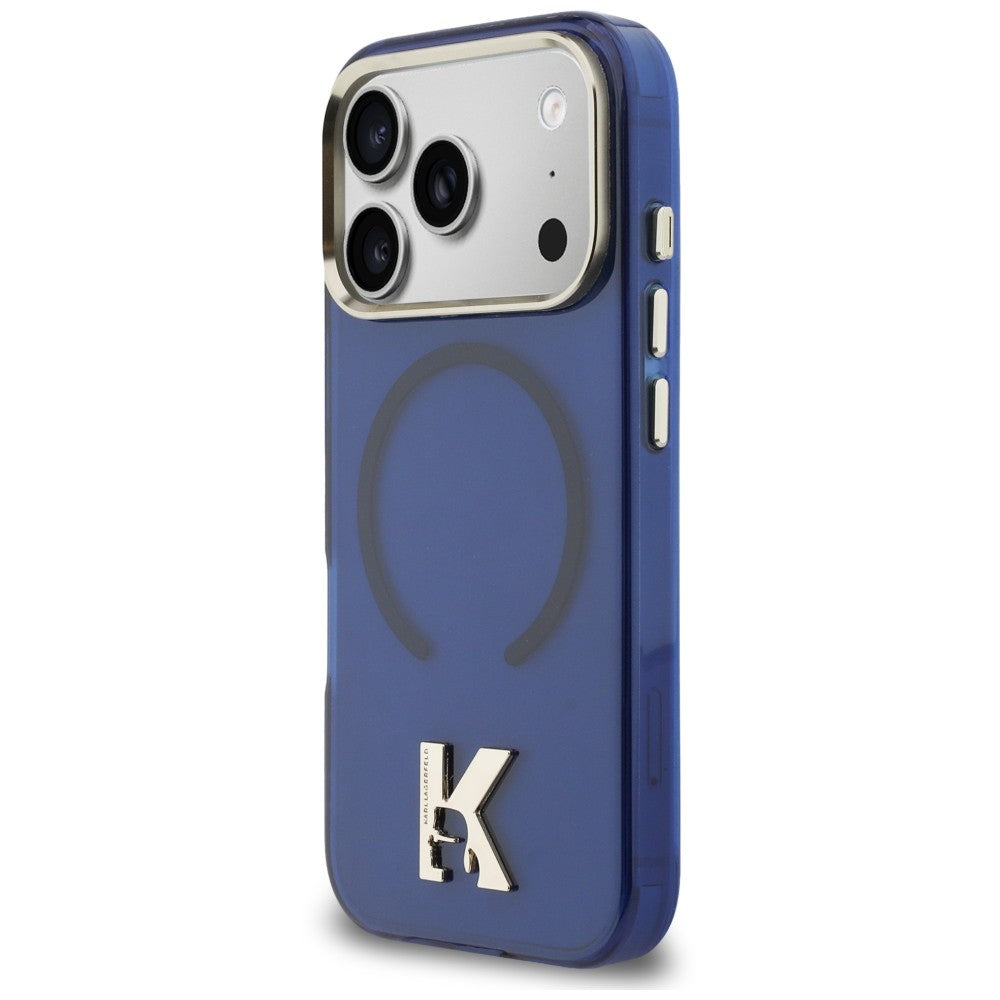 MagSafe maska za Apple iPhone 18 Pro / 17 Pro, Karl Lagerfeld, IML Karl Head Logo, plava