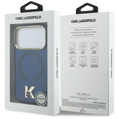 MagSafe maska za Apple iPhone 18 Pro / 17 Pro, Karl Lagerfeld, IML Karl Head Logo, plava