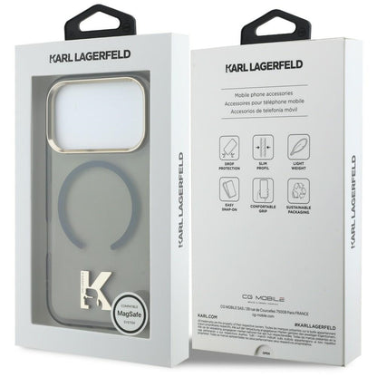 MagSafe maska za Apple iPhone 18 Pro / 17 Pro, Karl Lagerfeld, IML Karl Head Logo, crna