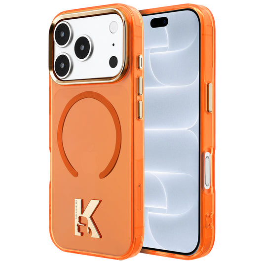 MagSafe maska za Apple iPhone 18 Pro / 17 Pro, Karl Lagerfeld, IML Karl Head Logo, narandžasta