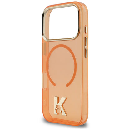 MagSafe maska za Apple iPhone 18 Pro / 17 Pro, Karl Lagerfeld, IML Karl Head Logo, narandžasta