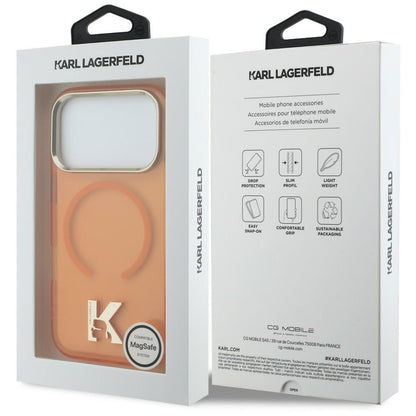 MagSafe maska za Apple iPhone 18 Pro / 17 Pro, Karl Lagerfeld, IML Karl Head Logo, narandžasta