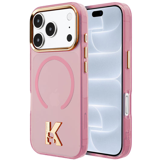 MagSafe maska za Apple iPhone 18 Pro / 17 Pro, Karl Lagerfeld, IML Karl Head Logo, roze