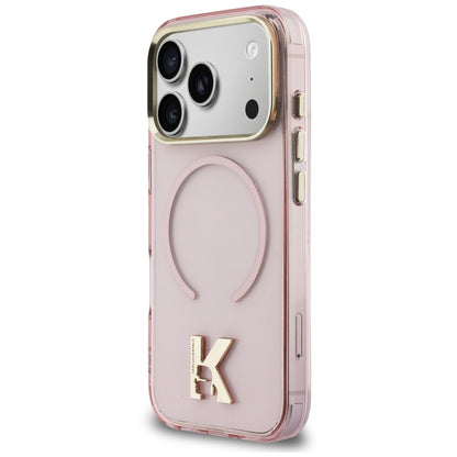 MagSafe maska za Apple iPhone 18 Pro / 17 Pro, Karl Lagerfeld, IML Karl Head Logo, roze