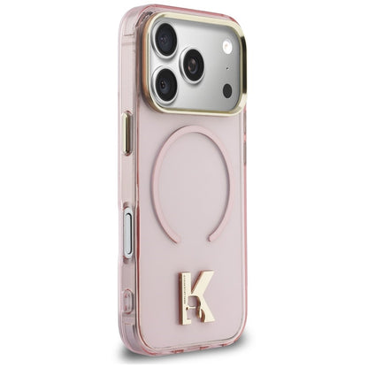 MagSafe maska za Apple iPhone 18 Pro / 17 Pro, Karl Lagerfeld, IML Karl Head Logo, roze