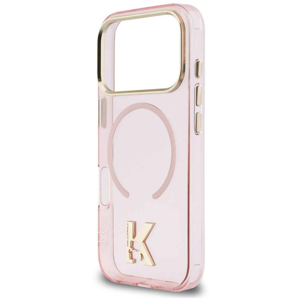 MagSafe maska za Apple iPhone 18 Pro / 17 Pro, Karl Lagerfeld, IML Karl Head Logo, roze