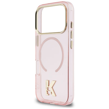 MagSafe maska za Apple iPhone 18 Pro / 17 Pro, Karl Lagerfeld, IML Karl Head Logo, roze