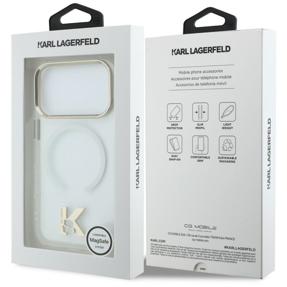 MagSafe maska za Apple iPhone 18 Pro / 17 Pro, Karl Lagerfeld, IML Karl Head Logo, providna