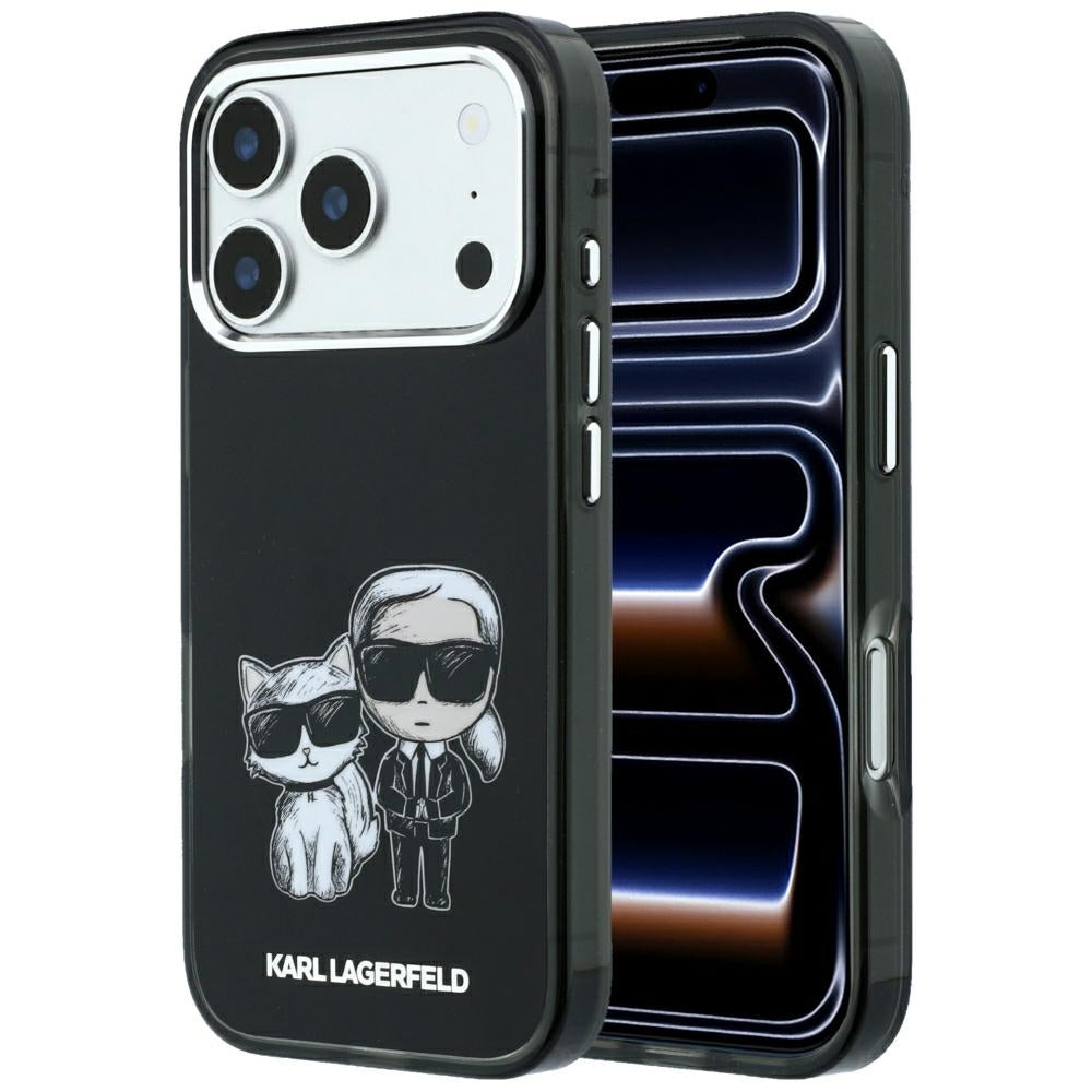 MagSafe futrola za Apple iPhone 18 Pro / 17 Pro, Karl Lagerfeld, IML KC Bodies Sketch Print, Crna