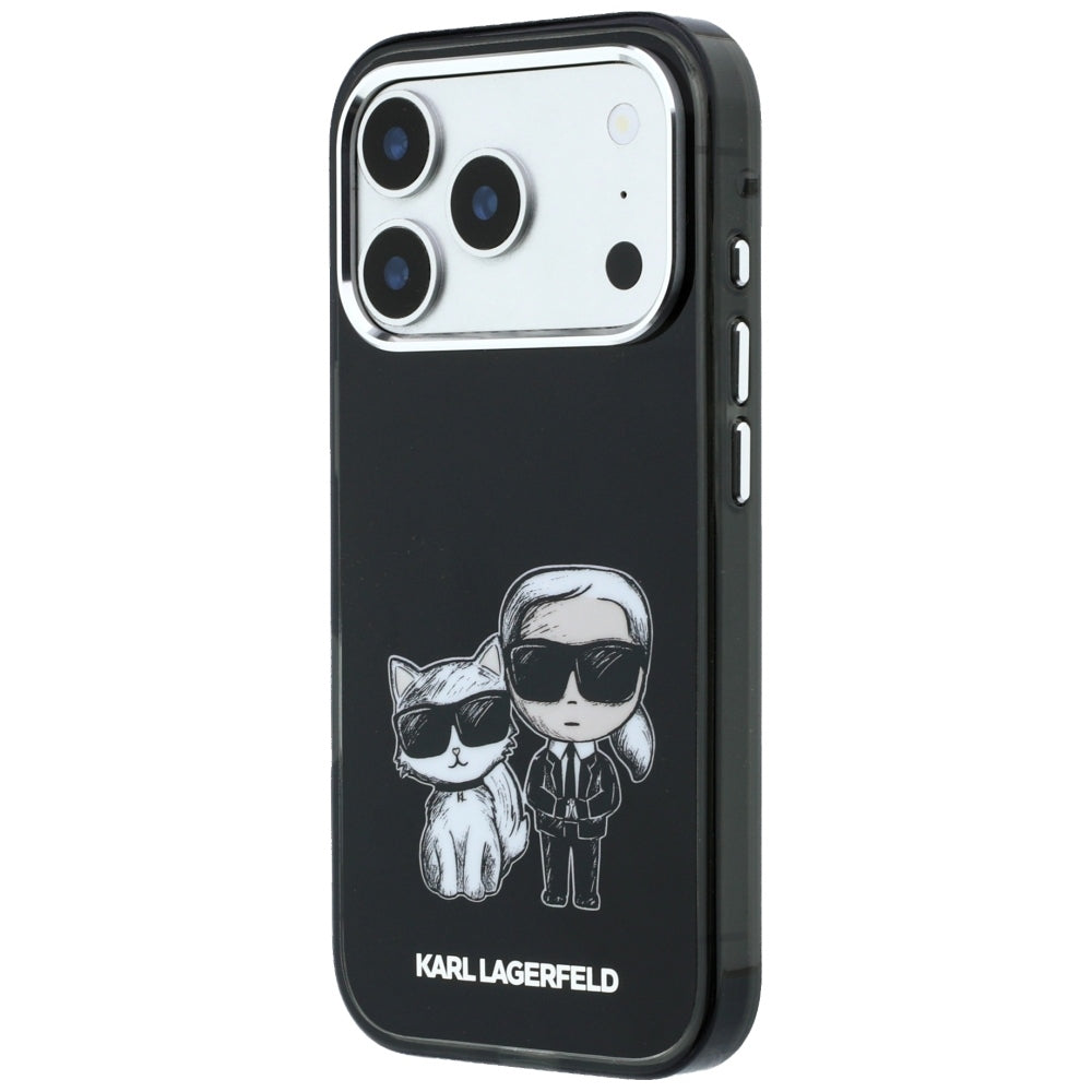 MagSafe futrola za Apple iPhone 18 Pro / 17 Pro, Karl Lagerfeld, IML KC Bodies Sketch Print, Crna