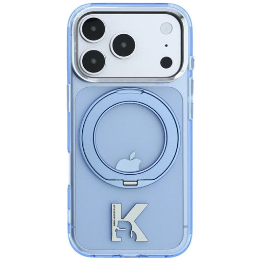MagSafe futrola za Apple iPhone 18 Pro / 17 Pro, Karl Lagerfeld, IML Ring Stand Kameo Metal, Plava