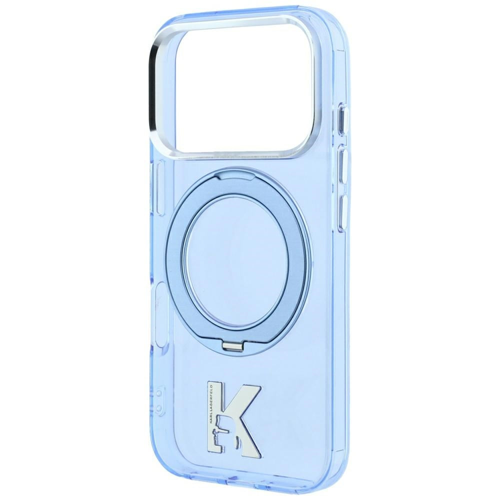 MagSafe futrola za Apple iPhone 18 Pro / 17 Pro, Karl Lagerfeld, IML Ring Stand Kameo Metal, Plava