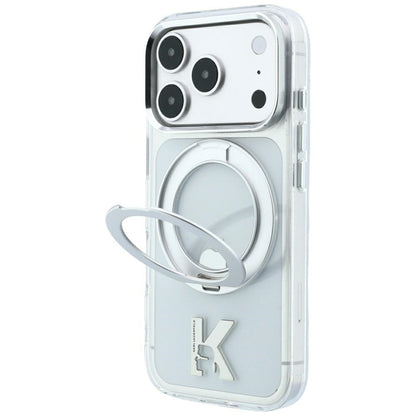 MagSafe futrola za Apple iPhone 18 Pro / 17 Pro, Karl Lagerfeld, IML Ring Stand Kameo Metal, Providna