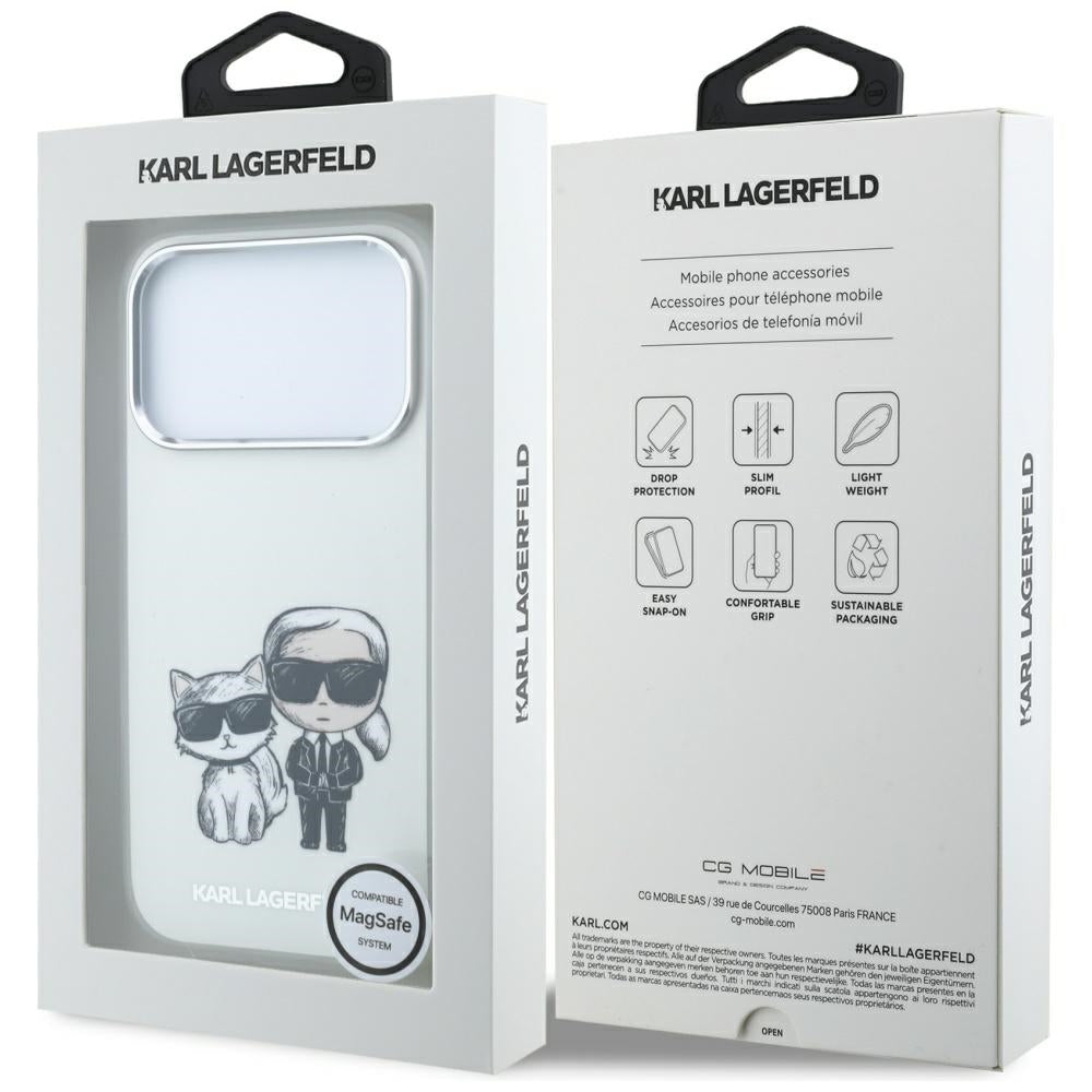 MagSafe futrola za Apple iPhone 18 Pro / 17 Pro, Karl Lagerfeld, KC Bodies Sketch, Bež