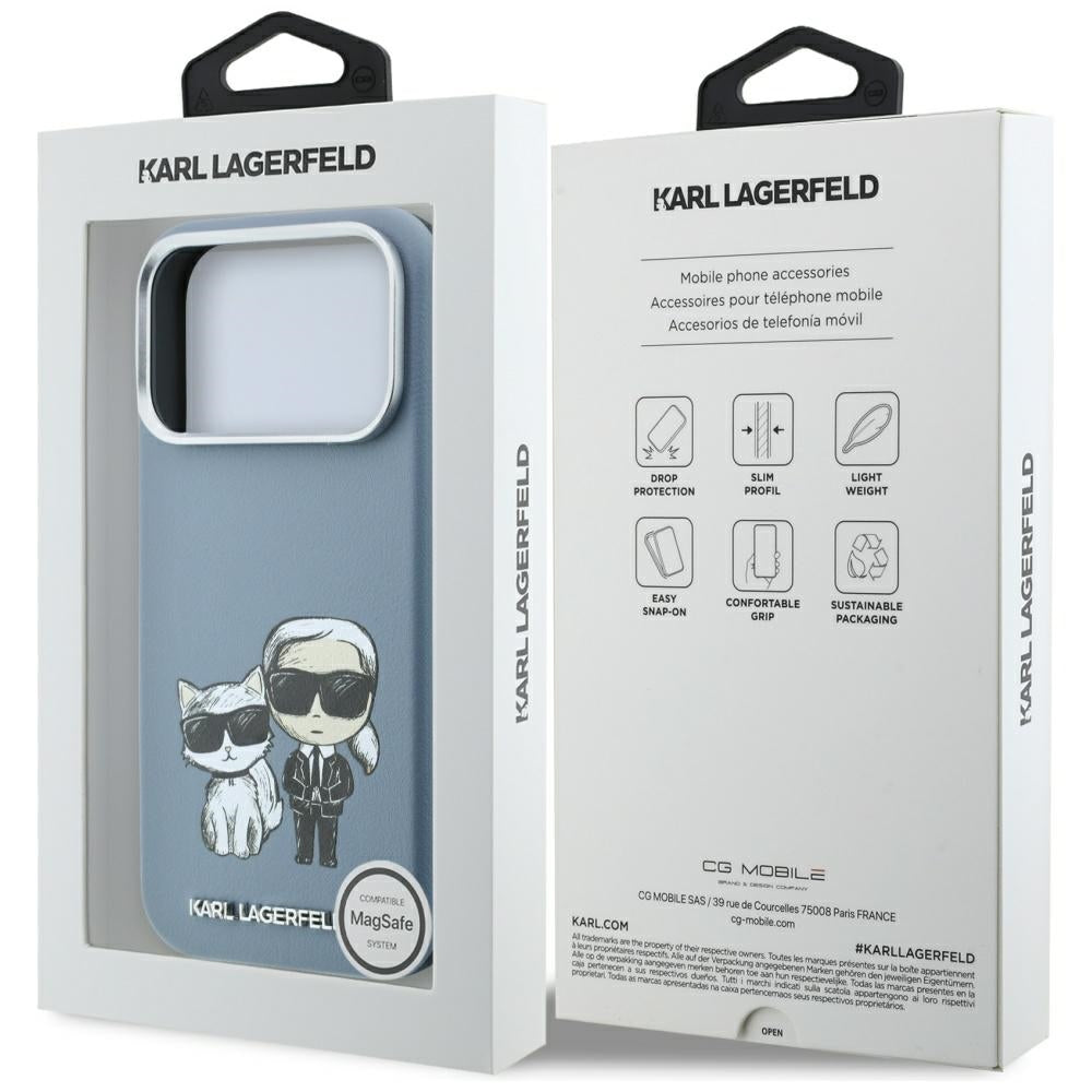 MagSafe futrola za Apple iPhone 18 Pro / 17 Pro, Karl Lagerfeld, KC Bodies Sketch, Plava