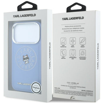 MagSafe maska za Apple iPhone 18 Pro / 17 Pro, Karl Lagerfeld, Point and Choupette Sketch, plava