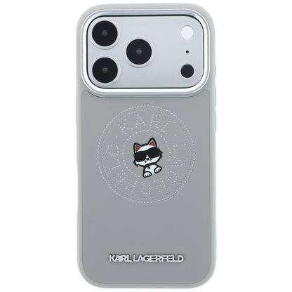 MagSafe futrola za Apple iPhone 18 Pro / 17 Pro, Karl Lagerfeld, Point and Choupette Sketch, Siva