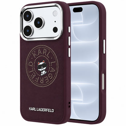 MagSafe futrola za Apple iPhone 18 Pro / 17 Pro, Karl Lagerfeld, Point and Choupette Sketch, Bordo