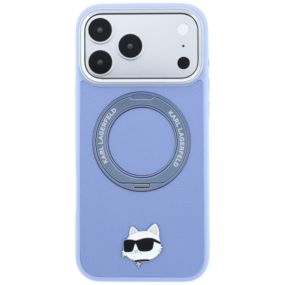 MagSafe futrola za Apple iPhone 18 Pro / 17 Pro, Karl Lagerfeld, Ring Stand 360 Choupette Pin, Plava