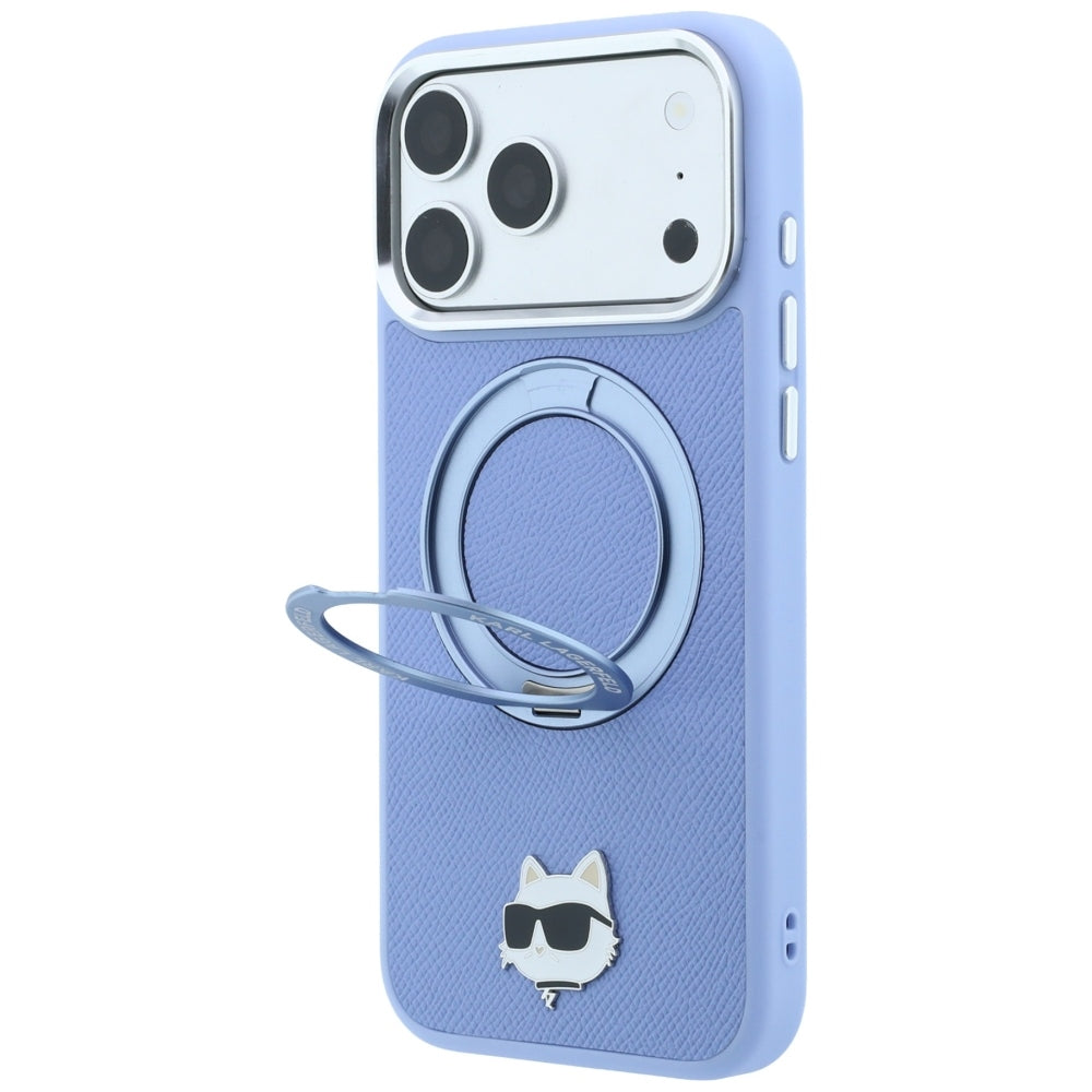 MagSafe futrola za Apple iPhone 18 Pro / 17 Pro, Karl Lagerfeld, Ring Stand 360 Choupette Pin, Plava