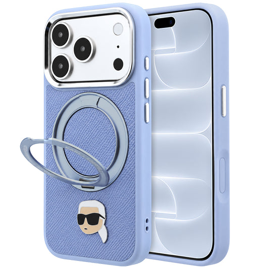 MagSafe futrola za Apple iPhone 18 Pro / 17 Pro, Karl Lagerfeld, Ring Stand 360 Karl Pin, Plava