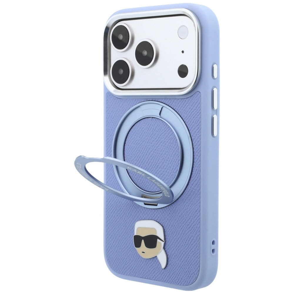 MagSafe futrola za Apple iPhone 18 Pro / 17 Pro, Karl Lagerfeld, Ring Stand 360 Karl Pin, Plava