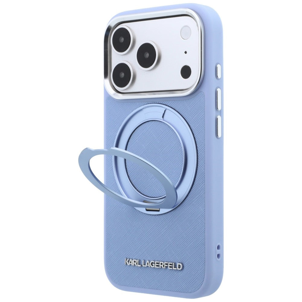 MagSafe futrola za Apple iPhone 18 Pro / 17 Pro, Karl Lagerfeld, Ring Stand 360 Saffiano, Plava
