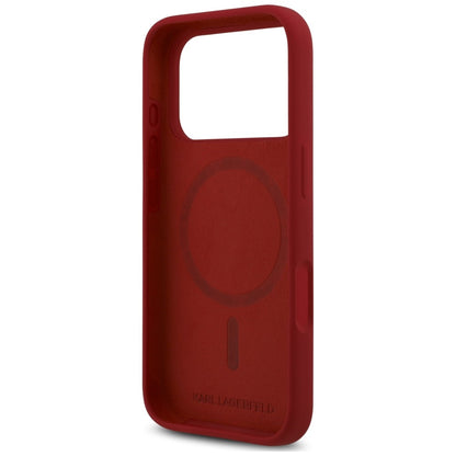 MagSafe maska za Apple iPhone 18 Pro / 17 Pro, Karl Lagerfeld, Silicone Ring Karl & Choupette, roze
