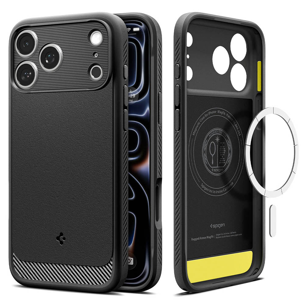 MagSafe futrola za Apple iPhone 18 Pro / 17 Pro, Spigen, Rugged Armor, Crna Mat ACS12147