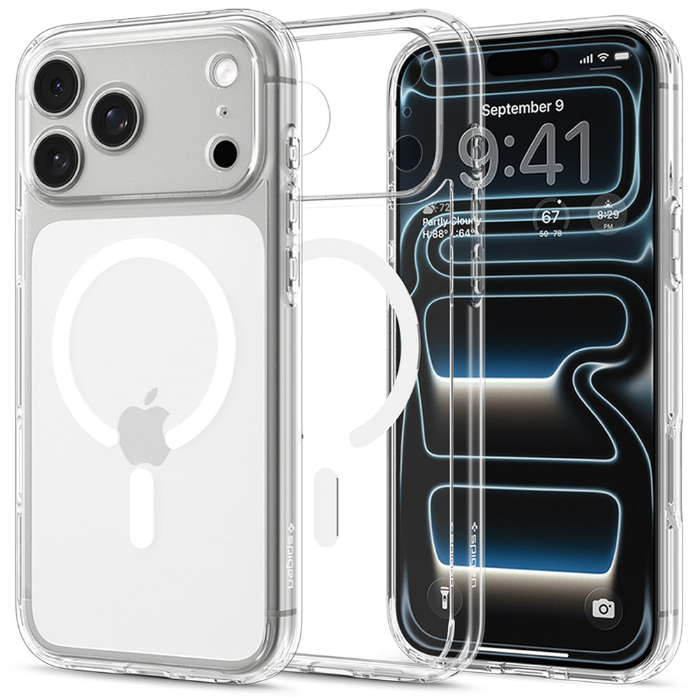 MagSafe futrola za Apple iPhone 18 Pro / 17 Pro, Spigen, Ultra Hybrid, Bela Providna ACS12155
