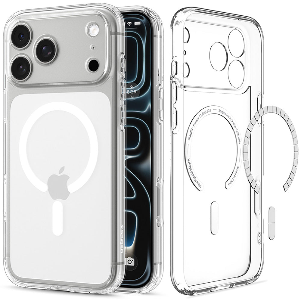 MagSafe futrola za Apple iPhone 18 Pro / 17 Pro, Spigen, Ultra Hybrid, Bela Providna ACS12155