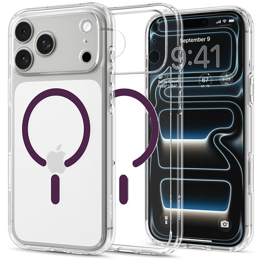 MagSafe maska za Apple iPhone 18 Pro / 17 Pro, Spigen, Ultra Hybrid, providno bordo ACS12335