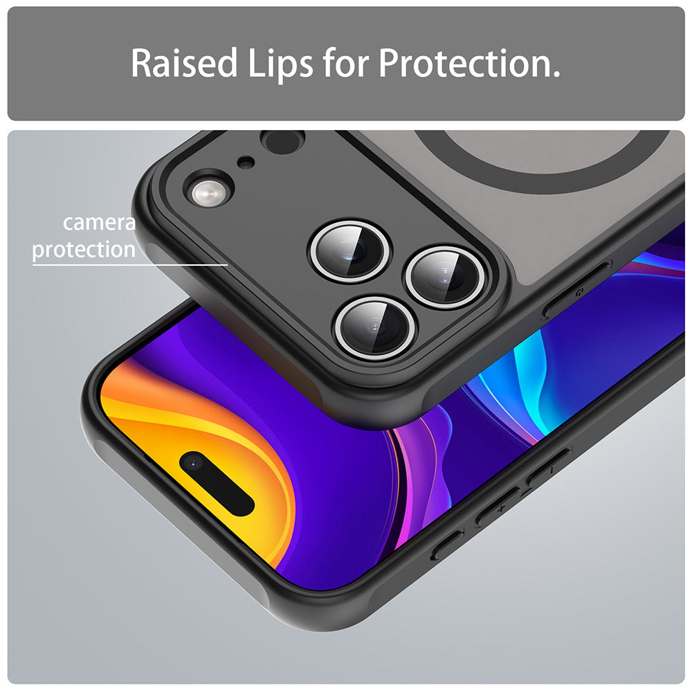 Futrola MagSafe za Apple iPhone 18 Pro / 17 Pro, Techsuit, HaloFrost II, Crna