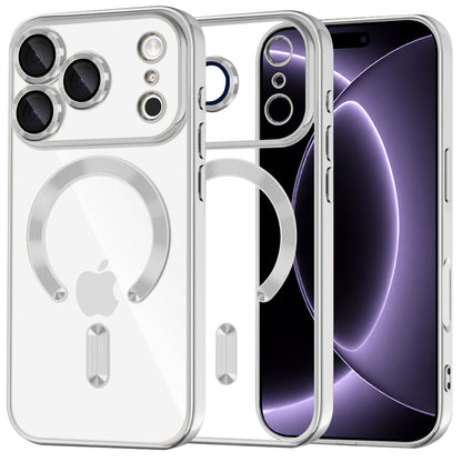 MagSafe futrola za Apple iPhone 18 Pro / 17 Pro, Techsuit, Luxury Crystal, Srebrna