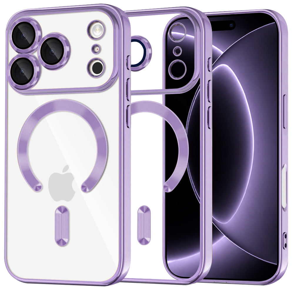 MagSafe futrola za Apple iPhone 18 Pro / 17 Pro, Techsuit, Luxury Crystal, Svetlo Ljubičasta