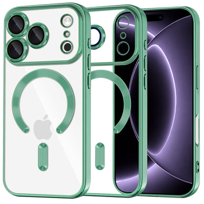 MagSafe futrola za Apple iPhone 18 Pro / 17 Pro, Techsuit, Luxury Crystal, Svetlo Zelena