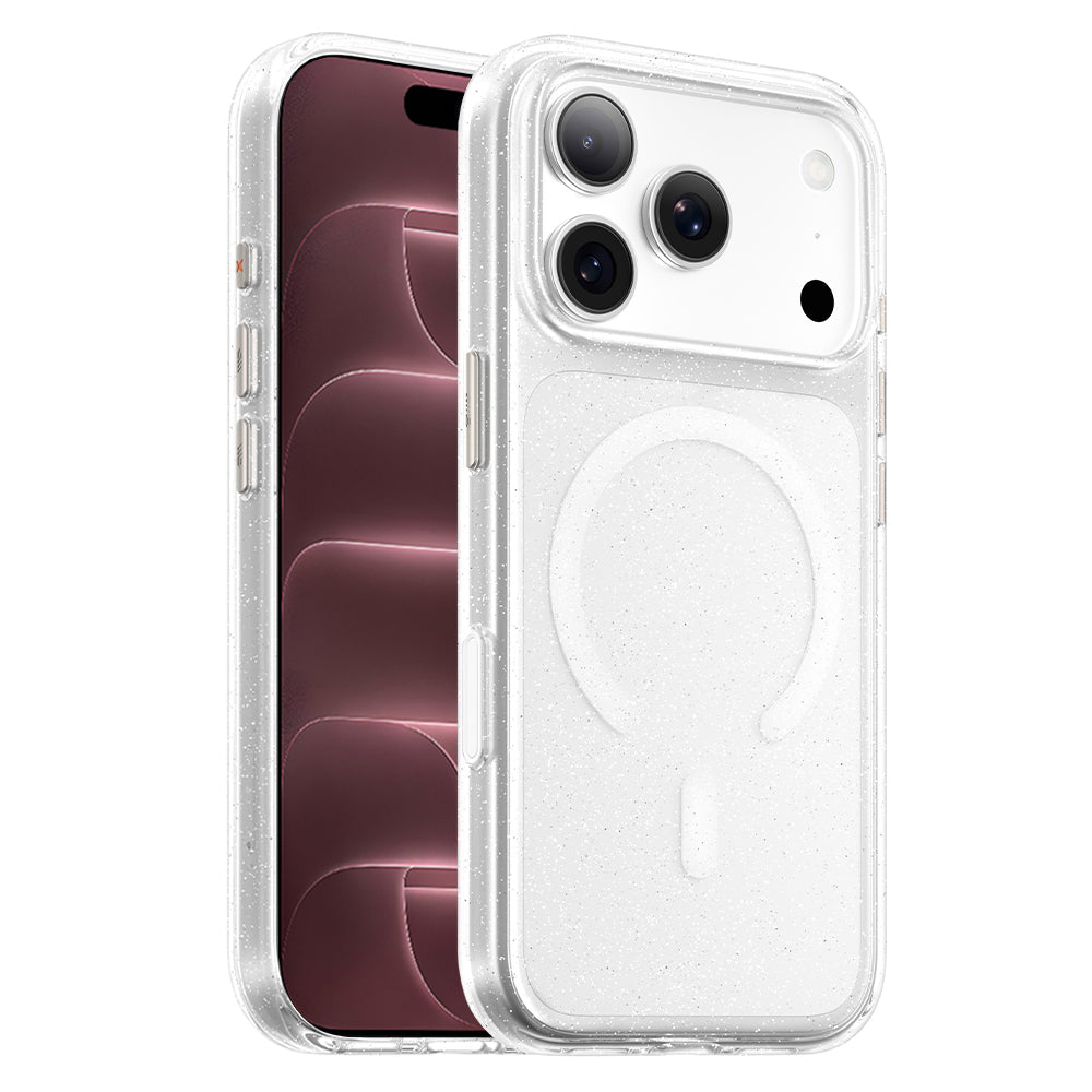 MagSafe maska za Apple iPhone 18 Pro Max / 17 Pro Max, Blueo, Crystal Pro Anti-Drop Glitter, providna