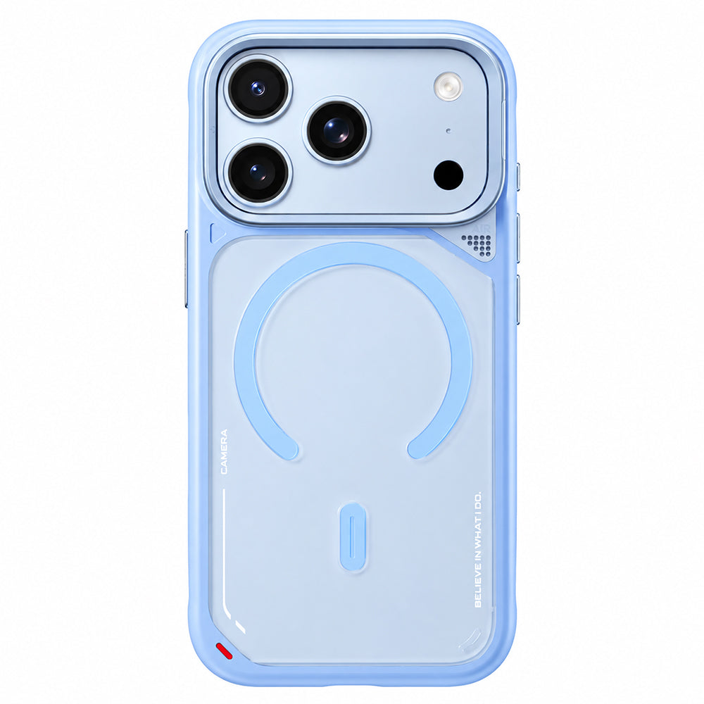 MagSafe maska za Apple iPhone 18 Pro Max / 17 Pro Max, Blueo, Heat Dissipation Stand, satensko plava