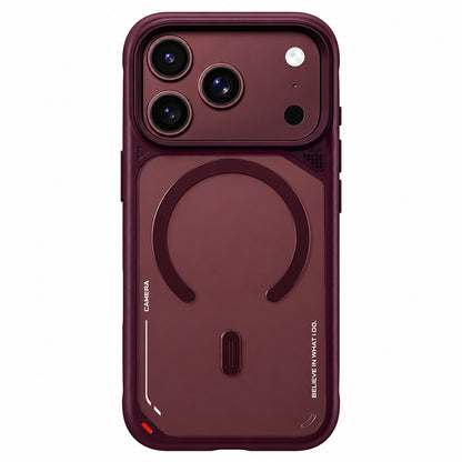 MagSafe maska za Apple iPhone 18 Pro Max / 17 Pro Max, Blueo, Heat Dissipation Stand, satenska bordo boja